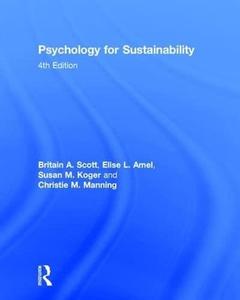 The Psychology of Environmental Problems Psychology for Sustainability