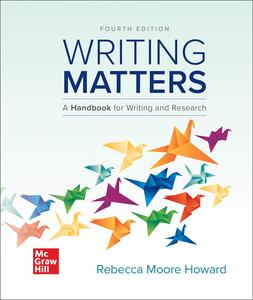 Writing Matters A Handbook for Writing and Research (4th Edition)