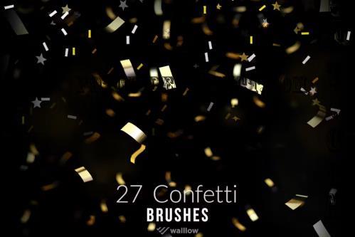 27 realistic confetti photoshop digital brushes - 7FJ2AXJ