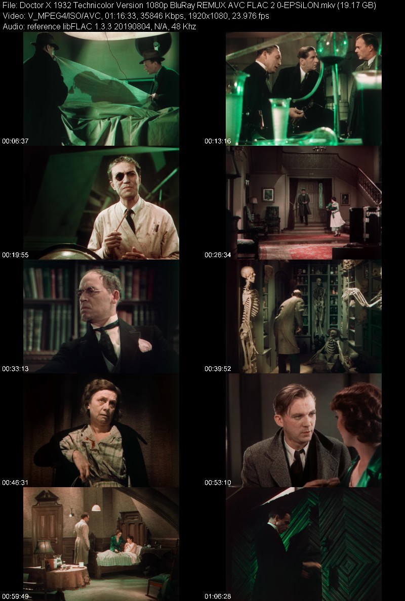 Doctor X 1932 Technicolor Version 1080p BluRay REMUX AVC FLAC 2 0-EPSiLON 5377cde249a2d2e39b39752f040a785a