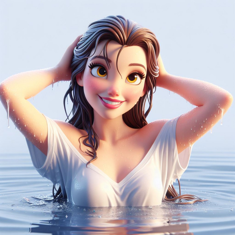 AICad20 - Belle in the Water 3D Porn Comic