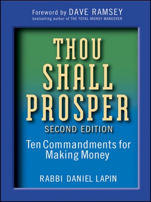 Thou Shall Prosper by Rabbi Daniel Lapin Ecabbbc3573fb58a5ec663ff5a2f2345