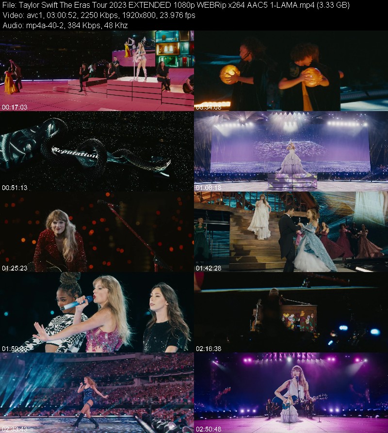 Taylor Swift The Eras Tour (2023) EXTENDED 1080p WEBRip 5 1-LAMA 5080188b0f3e57e1e4fcc5e25e088992
