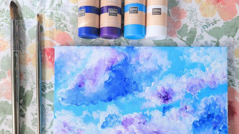 How To Paint Clouds - Art Tutorial Acrylic Painting