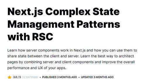 Newline – Next.js Complex State Management Patterns with RSC