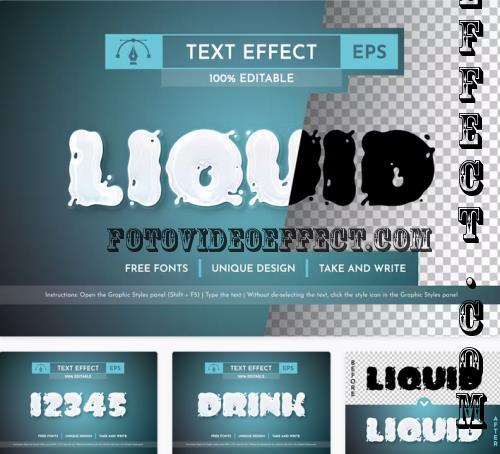 Liquid Milk Editable Text Effect - 92170156