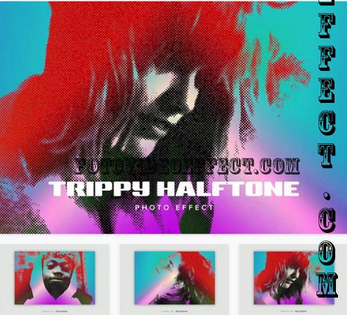 Trippy Halftone PSD Photo Effect - XWDVEEZ
