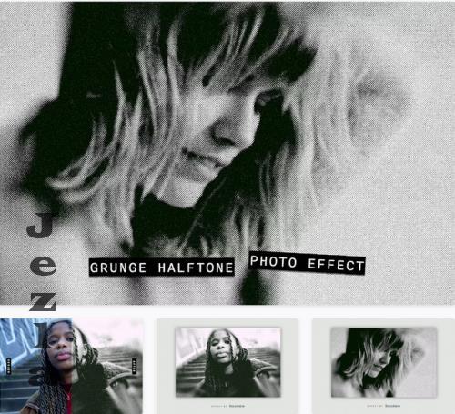 Grunge Halftone PSD Photo Effect - 6AUDYHY