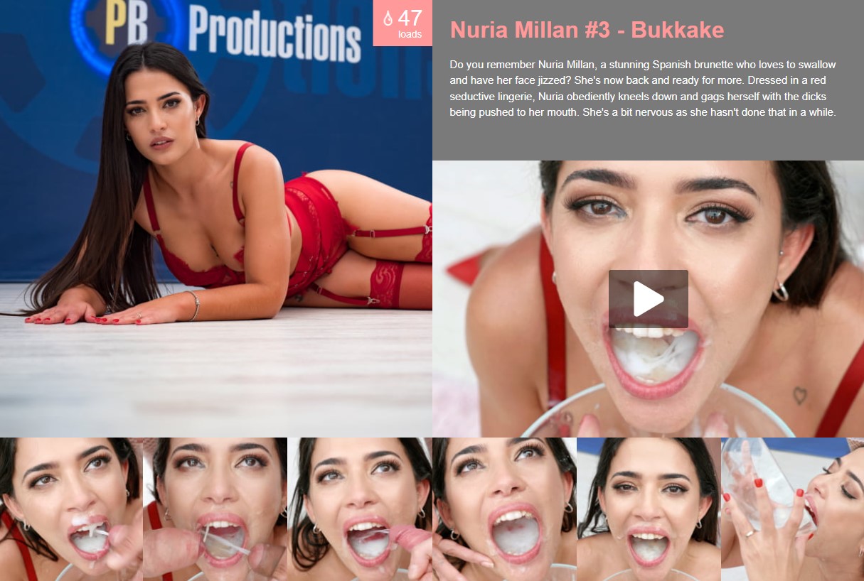 [PremiumBukkake.com] Nuria Millan #3 - Bukkake[2024 г., Bukkake ,Gangbang, Blowjobs, Cumshots, Swallow, Hardcore, 1080p]