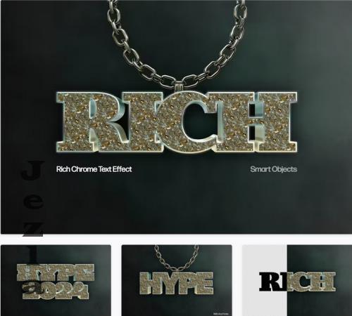 Rich Chrome Text Effect - 92138908