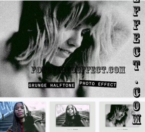 Grunge Halftone PSD Photo Effect - 6AUDYHY