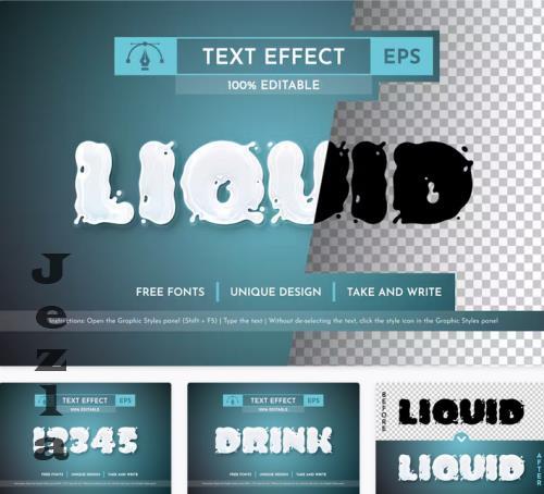 Liquid Milk Editable Text Effect - 92170156