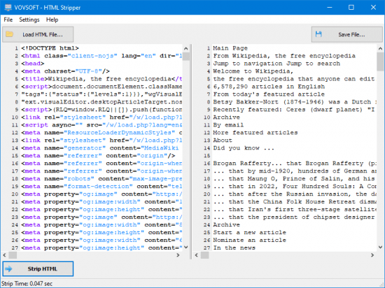 VovSoft HTML Stripper 1.7