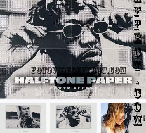 Halftone Paper PSD Photo Effect - GVMCG8V