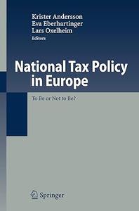 National Tax Policy in Europe To Be or Not to Be (2024)