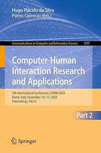 Computer–Human Interaction Research and Applications 7th International Conference, CHIRA 2023, Rome, Italy, November 16