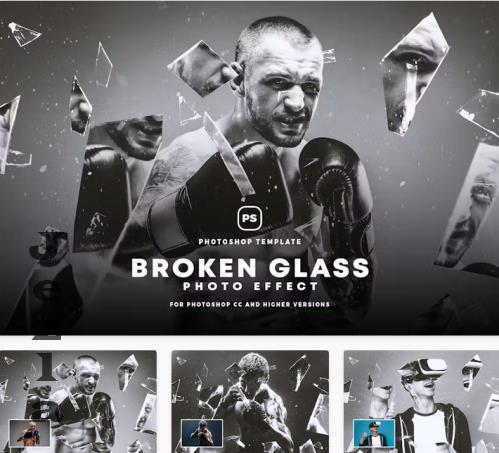 Broken Glass Photo Effect - YCGMG7N