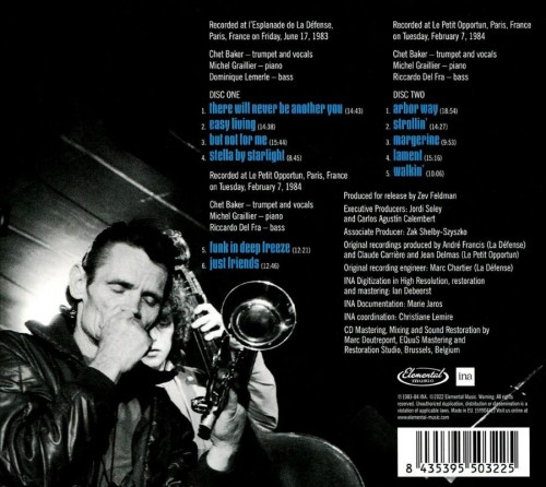 Chet Baker Trio - Live in Paris (1983,84)(2022) 2CD Lossless