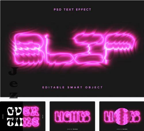 Displaced Bright Neon PSD Text Effect - S4CGV5C