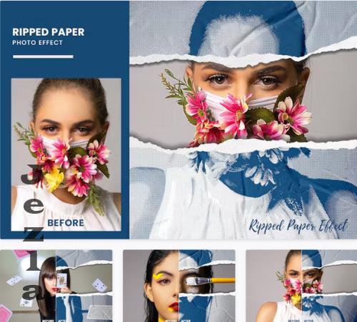 Ripped Paper Photo Effect - KP5M28B