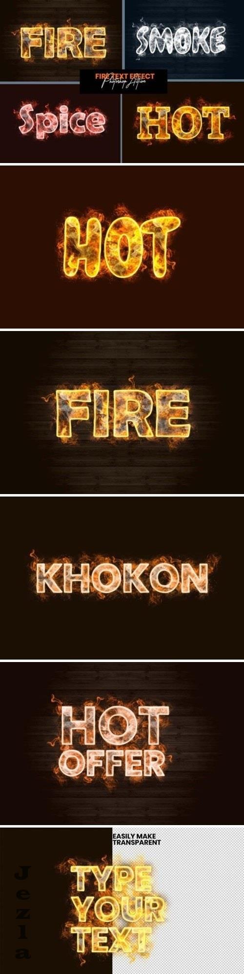 Fire Text Effect Photoshop Action - 91929094