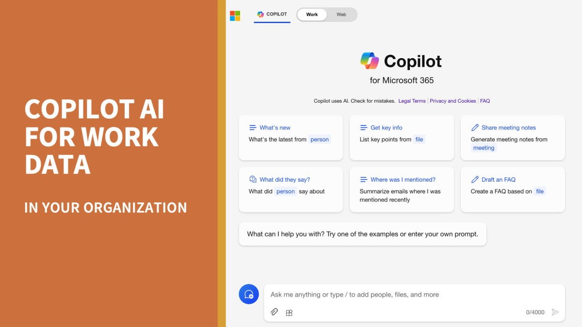 Use Copilot AI for Secure Work Data in Your Organization