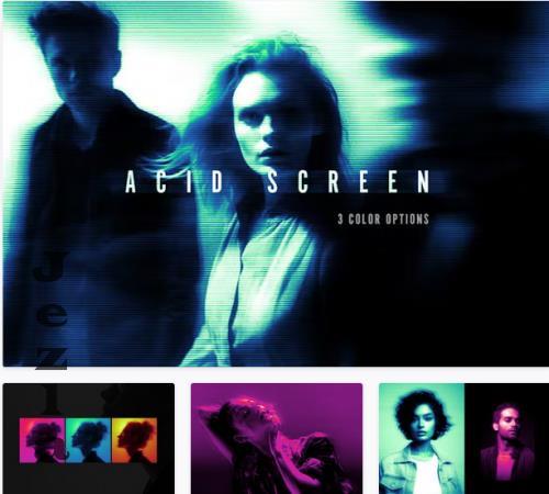 Acid Screen Photo Effect - 92473315