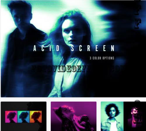 Acid Screen Photo Effect - 92473315
