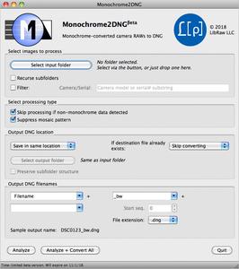 LibRaw Monochrome2DNG 1.6.1.70