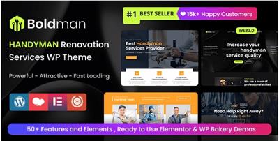 ThemeForest - Boldman v6.7 - Handyman Renovation Services WordPress Theme + RTL