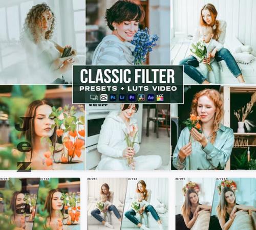 Classic Filter Presets - luts Videos Premiere Pro - CDNK9QH