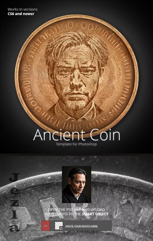 Ancient Сoin Template for Photoshop - 51395992