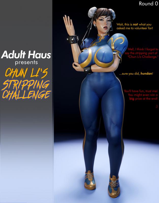 Adult Haus - Adult Haus Presents Chun Li's Stripping Challenge 3D Porn Comic