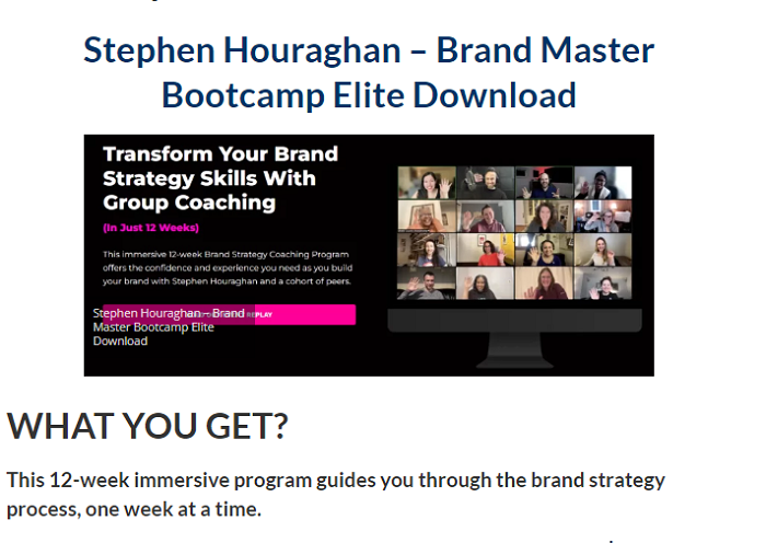 Stephen Houraghan – Brand Master Bootcamp Elite Download 2024