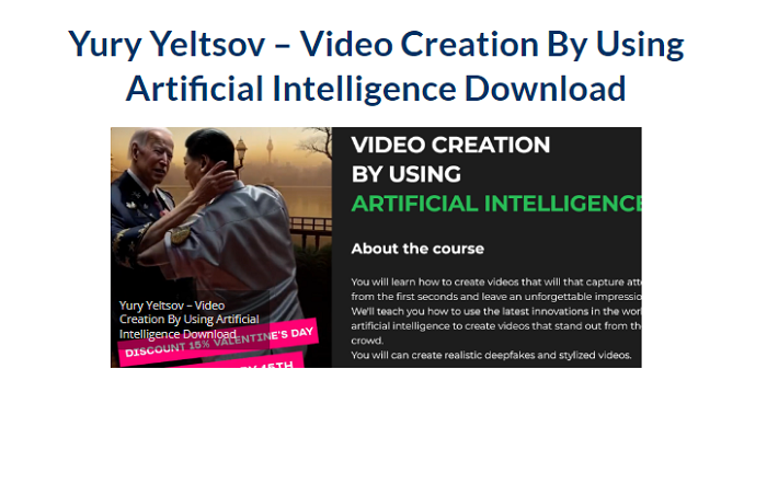 Yury Yeltsov – Video Creation By Using Artificial Intelligence Download 2024