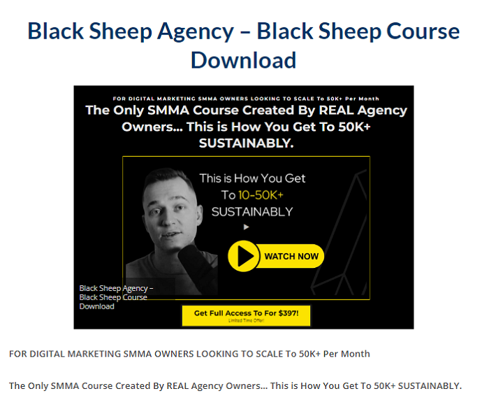 Black Sheep Agency – Black Sheep Course Download 2024