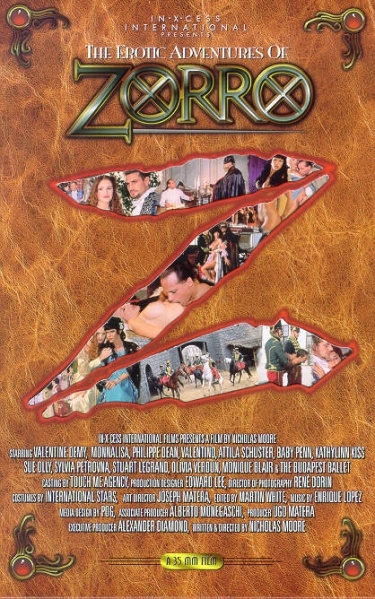 Zorro / The Erotic Adventures of Zorro / Зорро / Эротические приключения Зорро (с русским переводом) (Nicholas Moore as Mario Bianchi, FM Studio) [1996 г., Feature, Classic, Upscale, 720p] [rus] (Valentine Demy, Mona Lisa, Baby Penn, Kathlylinn Kiss, Sue 
