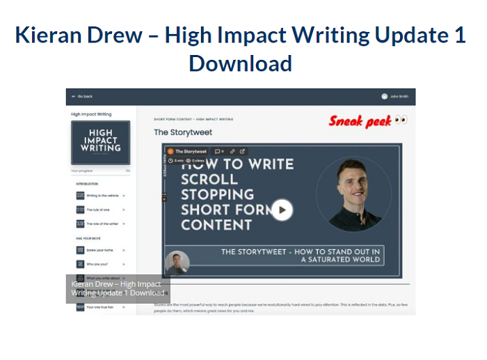 Kieran Drew – High Impact Writing Update 1 Download 2024