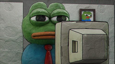 Create Dope 3D Clay Illustration Of Pepe In Blender 4.0
