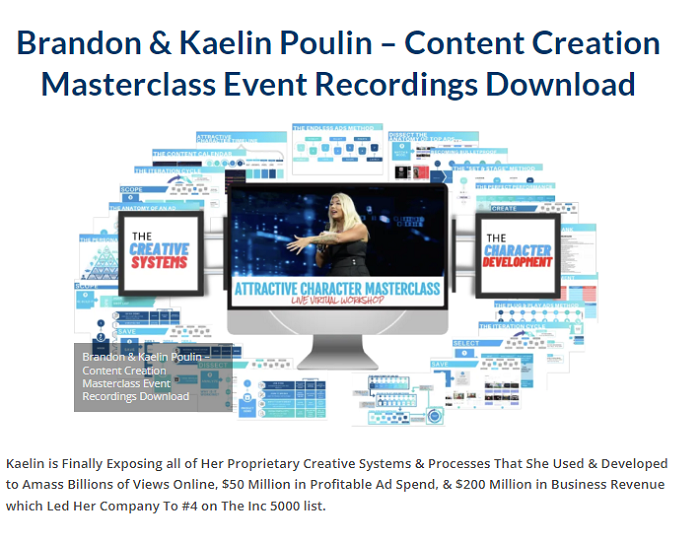 Brandon & Kaelin Poulin – Content Creation Masterclass Event Recordings Download