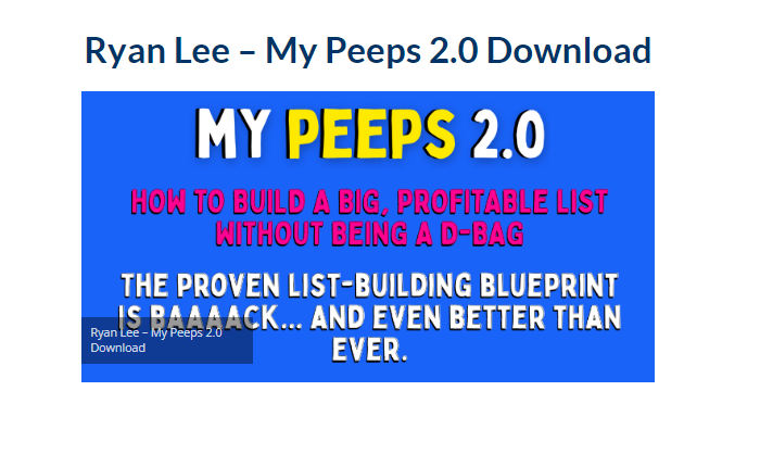 Ryan Lee – My Peeps 2.0 Download 2024