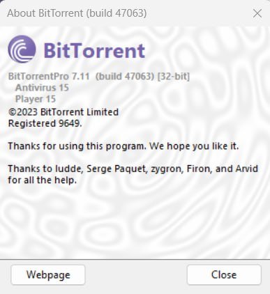 BitTorrent Pro 7.11.0.47063  Multilingual 095237a9e6d508d7a4ebf0d28357ed26