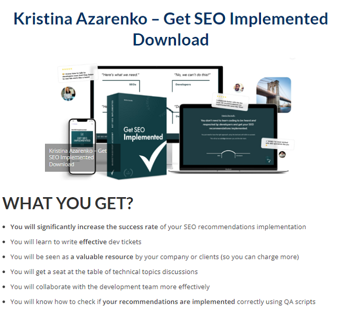 Kristina Azarenko – Get SEO Implemented Download 2024