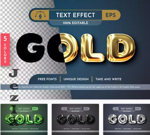 5 Metal Editable Text Effects - 92514306