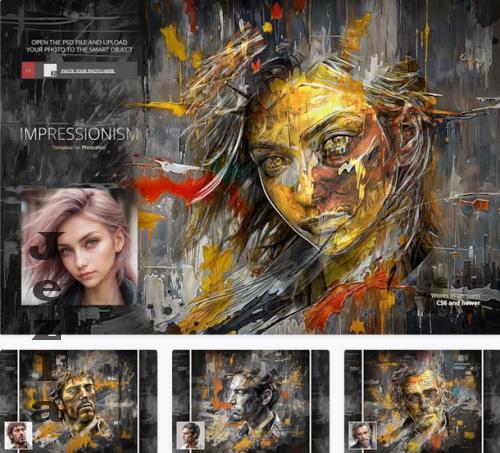 Impressionism Template for Photoshop - 51458895