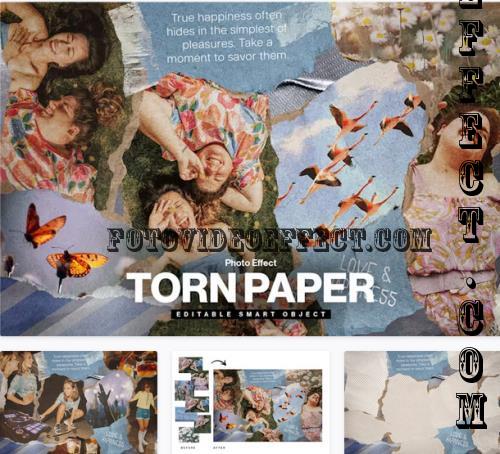 Torn Paper Photo Effect Template - CRULMSR