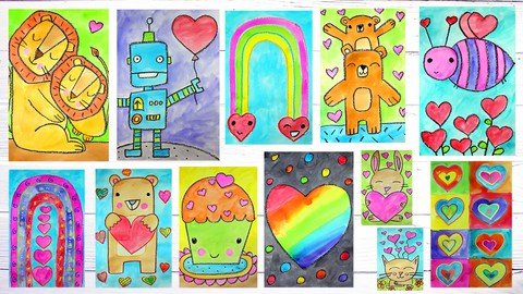 Drawing & Painting For Beginners Hearts, Love, & Friendship