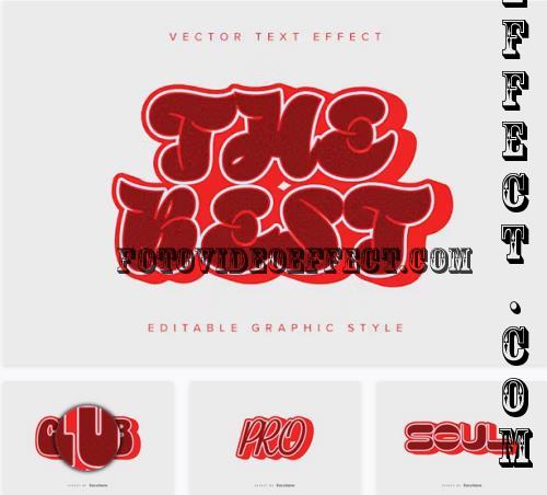 Bold Red Vector Text Effect Mockup - NBPPMLT