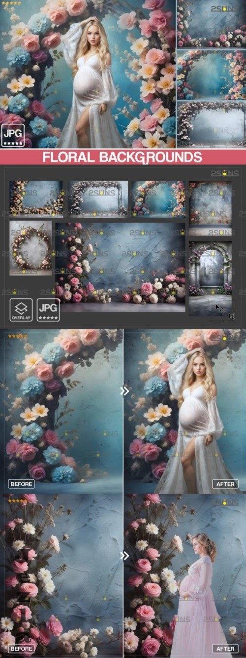Floral Backdrop Maternity Studio - 92536835