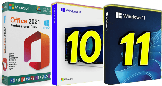 Windows 11 (No TPM Required) & Windows 10 AIO 32in1 With Office 2021 Pro Plus Multilingual Preact...